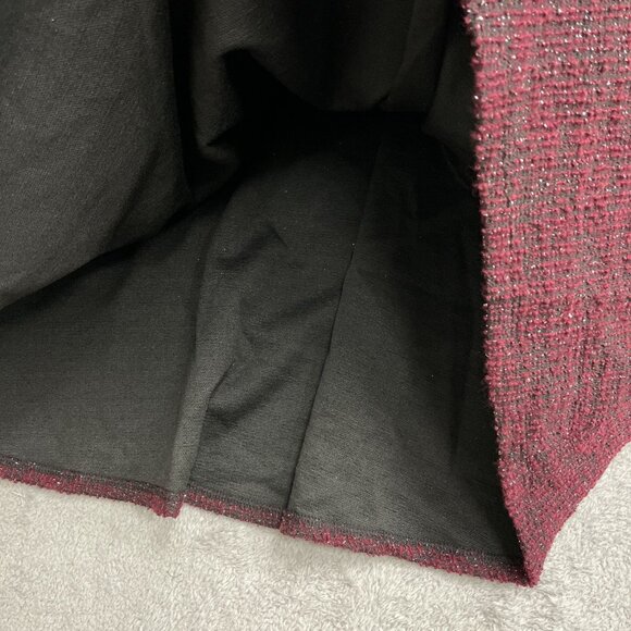 Draper James Women's M Red Tweed Short Sleeve Pleated Mini Dress N0146 - Picture 11 of 12